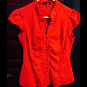 Red Chinese style blouse