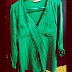 Sea green sexy blouse
