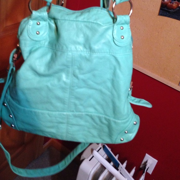 Mint green purse