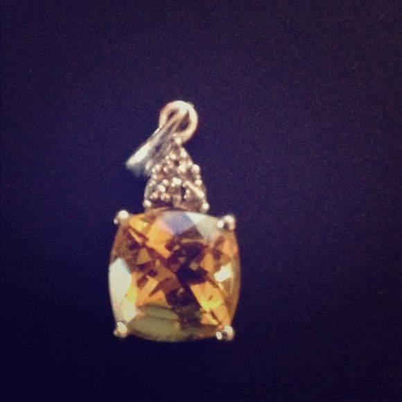 Citrine Pendant set in Sterling silver