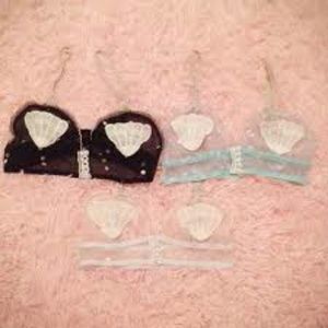 WANTED! Sretsis shell mermaid bra crop top
