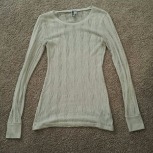 Bke cream long sleeve top.