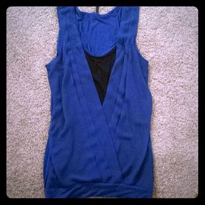 Maurice blue/black dressy tank.