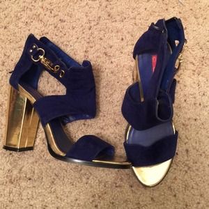 C. Label suede sandals