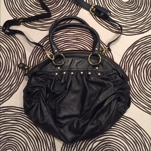 Hype black leather shoulder/crossbody purse