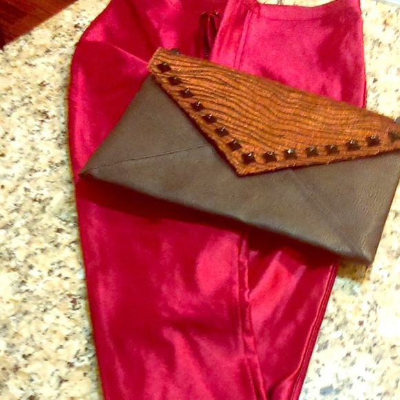 Red high waist pants