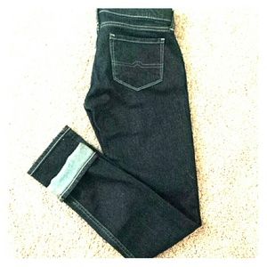 Dark denim skinny jeans