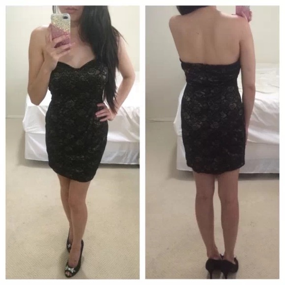 Forever 21 Sweetheart Metallic Copper Dress - Picture 2 of 4