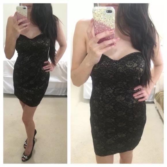 Forever 21 Sweetheart Metallic Copper Dress - Picture 3 of 4