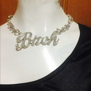 Bitch silver chain