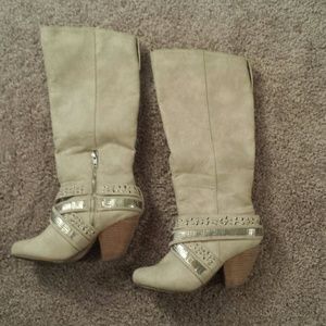 Not Rated cream boots