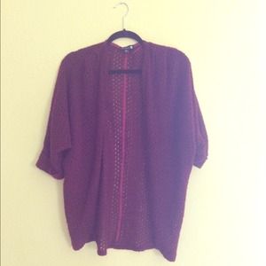 Oversized burgandy cardigan
