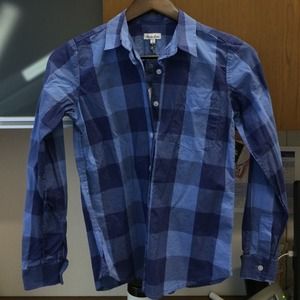 Steven alan purple plaid shirt