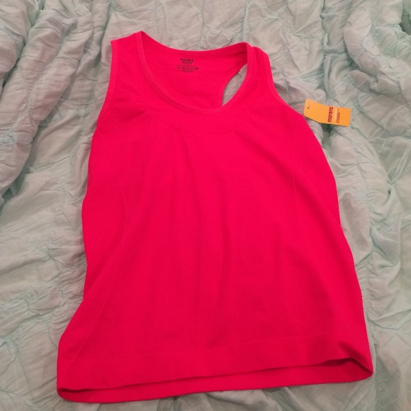 Neon pink workout top