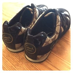 👞Coach brown slip-on criss cross top harmonie✳️✳️