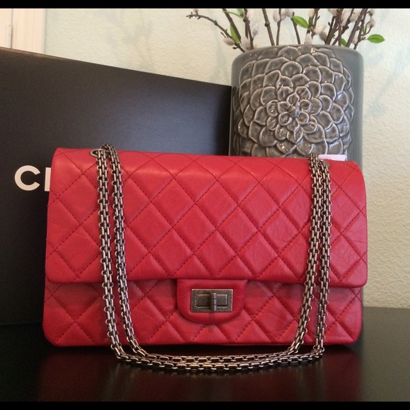 ❤️SOLd ON TRADESY❤️ Red Chanel Reissue 227 Double - Picture 4 of 4