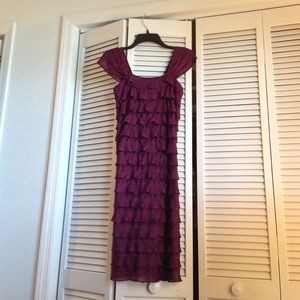 Purple Tiered Dress NWT
