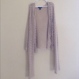 Open knit cardigan