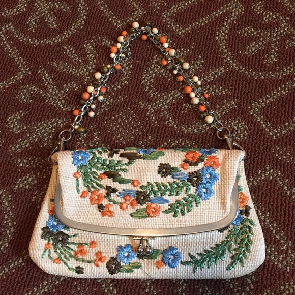RAFE raffia evening bag