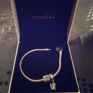 Pandora bracelet + 2 charms
