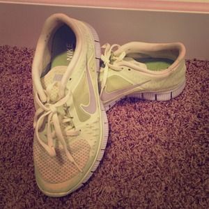 Lime green Nike free