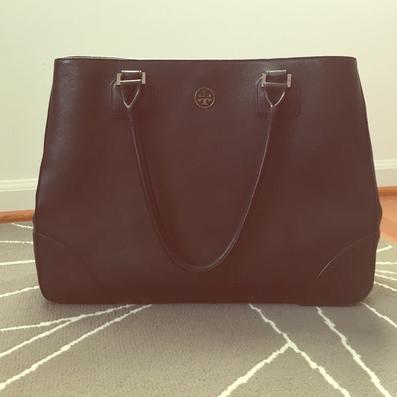 Large black Tory Burch tote bag