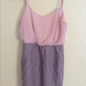 Pink and brown cute dress