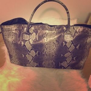 Oversized Snake Skin Tote
