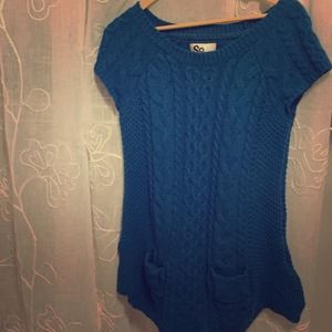 Blue Sweater Dress