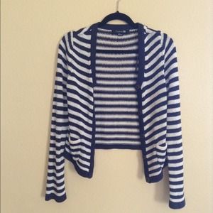 Striped knitted cardigan