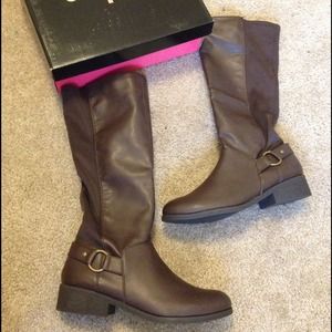 Brown Charlotte Russe riding boots size 9