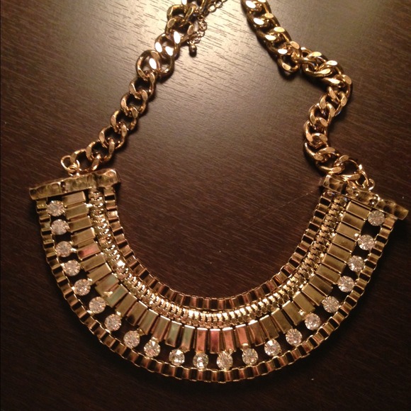 Gold statement necklace