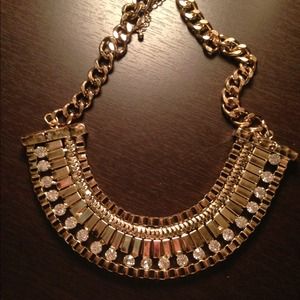 Gold statement necklace