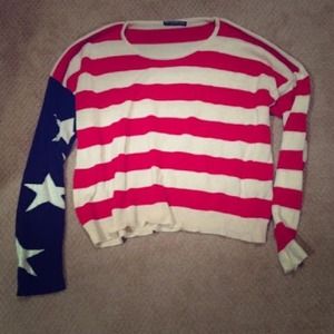Brandy Melville american flag sweater