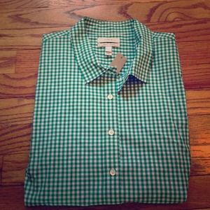 Jcrew green gingham button down