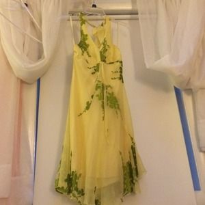 Yellow halter sundress