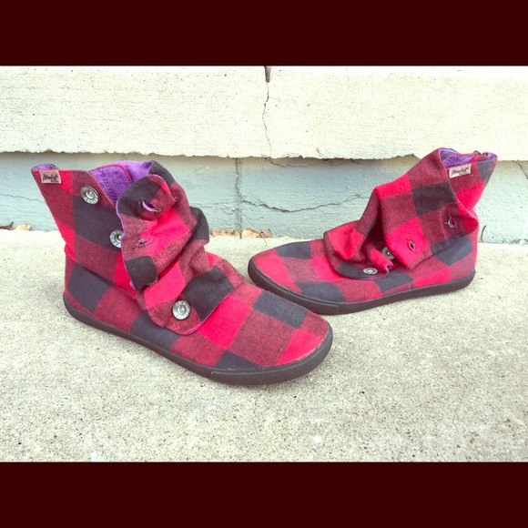 Plaid booties
