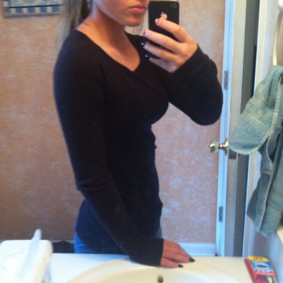Black long sleeve top