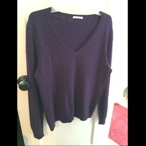 2-ply 100% cashmere purple sweater XL