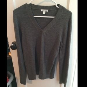 Charter club grey sweater top large