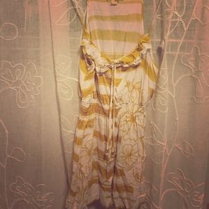 Yellow strip sun dress