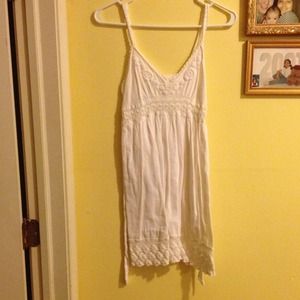 White crocheted dress