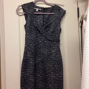 Black and white fitted dress