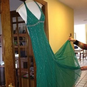 Beautiful emerald gown