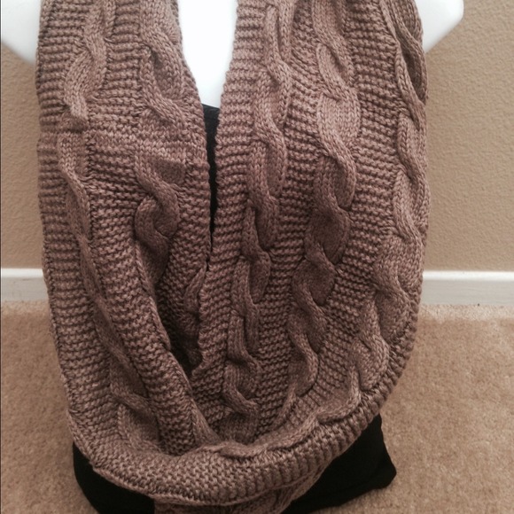 Light chocolate infinity scarf