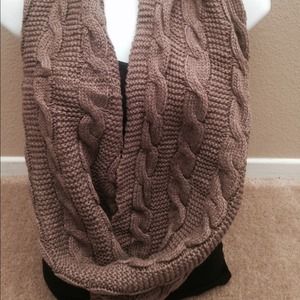 Light chocolate infinity scarf