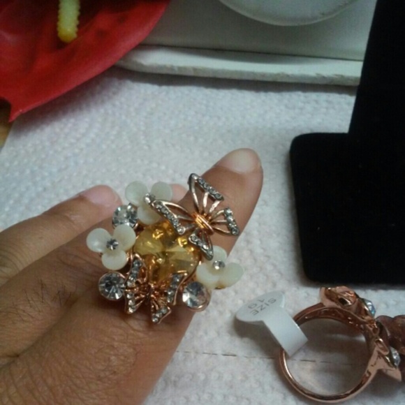 Rose Gold Stainless Steel Ring Size 9