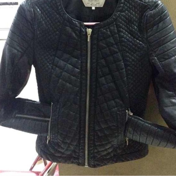 Zara black faux leather jacket