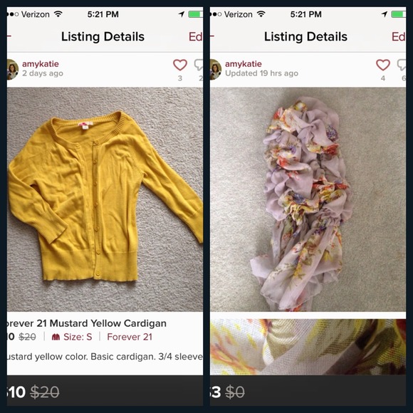 Bundle!! Yellow Cardigan and Floral Scarf!