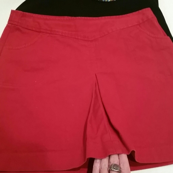 ♥HP!♥ Red Banana Republic Front Pleat Skirt Sz 2 - Picture 2 of 4